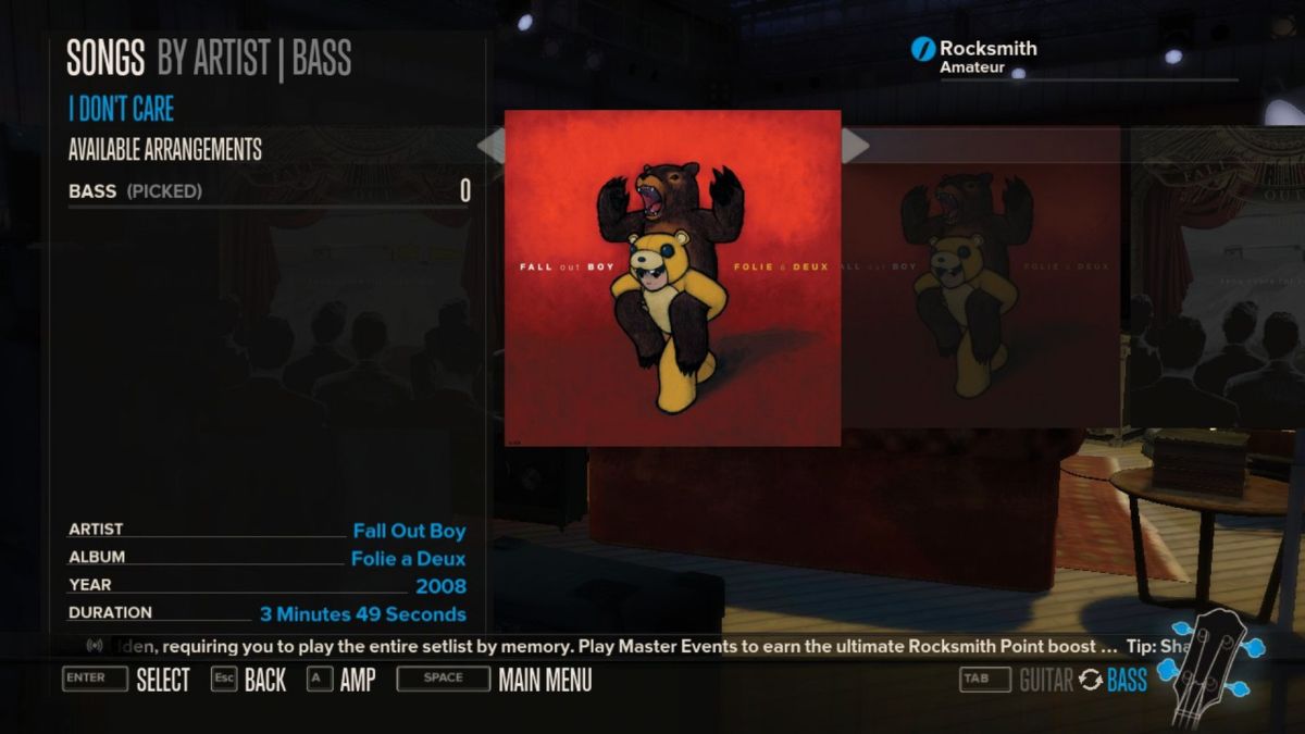 Rocksmith: Fall Out Boy - I Don't Care Screenshot (Steam)