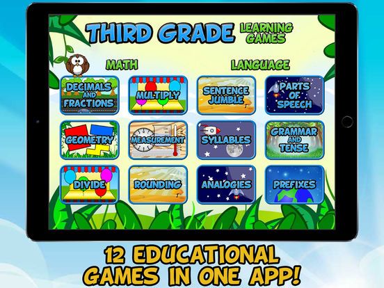 Third Grade Learning Games Screenshot (iTunes Store)