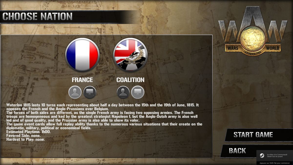 Wars Across the World: Waterloo 1815 Screenshot (Steam)