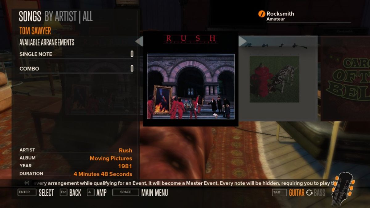 Rocksmith: Rush 5-Song Pack Screenshot (Steam)