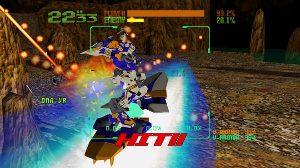 Cyber Troopers Virtual On: Oratorio Tangram Screenshot (Xbox.com product page)