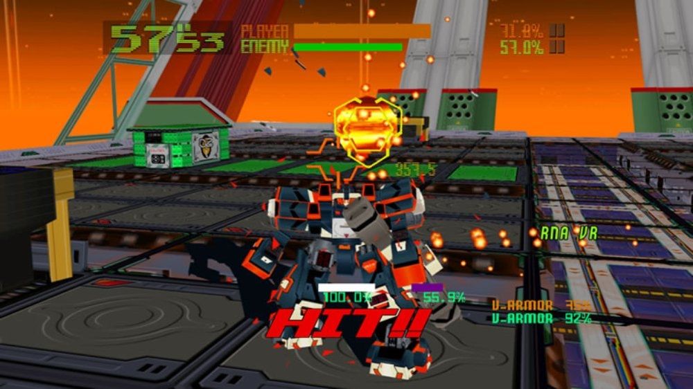 Cyber Troopers Virtual On: Oratorio Tangram Screenshot (Xbox.com product page)
