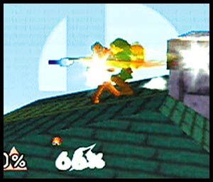 Super Smash Bros. Screenshot (SmashBrothers.com): SPIN ATTACK When competitors get too close, press Down and the B Button to perform Link's Spin Attack and keep them at bay.