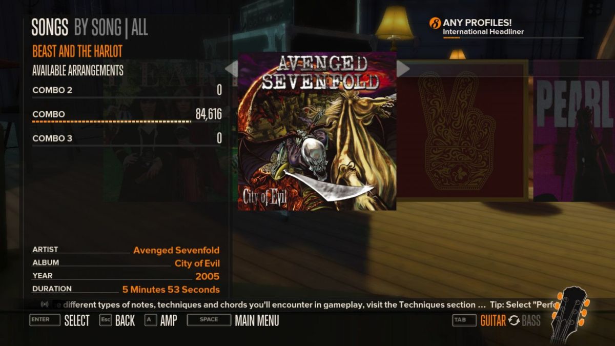 Rocksmith: Avenged Sevenfold 3-Song Pack Screenshot (Steam)