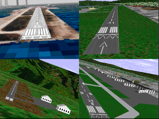 Microsoft Flight Simulator (v5.0) Screenshot (Microsoft slide show demo for v5.1, August 1995)