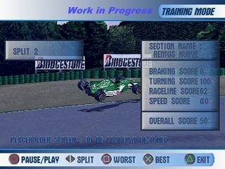 F1 Championship: Season 2000 Screenshot (Electronic Arts UK Press Extranet, 2000-10-31 (PlayStation screenshots))