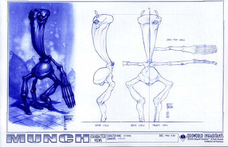 Oddworld: Munch's Oddysee Concept Art (Oddworld: Munch's Oddysee Fan Site Kit): Intern blueprints