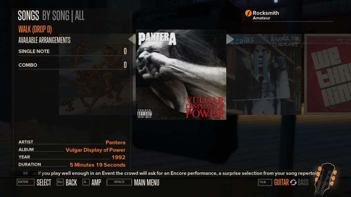 Rocksmith: Pantera 3-Song Pack Screenshot (Steam)