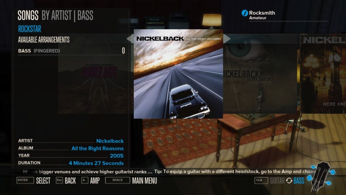 Rocksmith: Nickelback - 3-Song Pack Screenshot (Steam)
