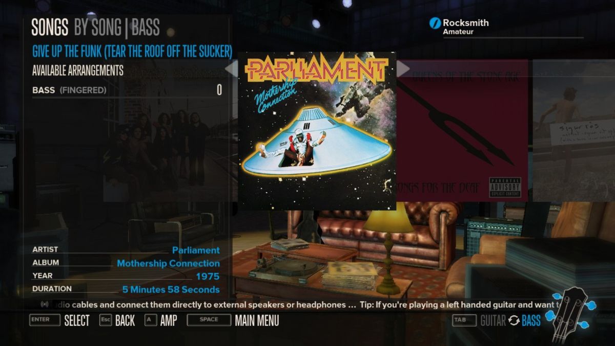 Rocksmith: Parliament - Give Up the Funk (Tear the Roof Off Sucker) Screenshot (Steam)