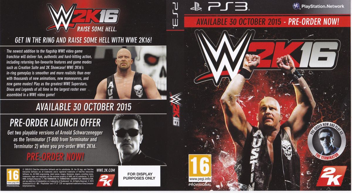 WWE 2K16 Other (Display case inlays): PS3