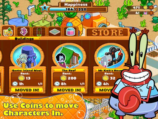 SpongeBob Moves In Screenshot (iTunes Store)