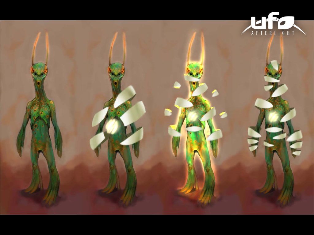 UFO: Afterlight Concept Art (Official website, 2006): Green being