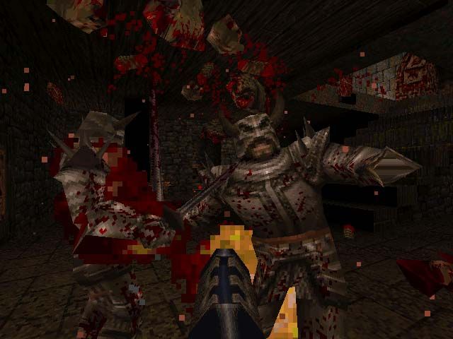 Quake Screenshot (P&A Shareware website, 1998): Official screenshot from id Software