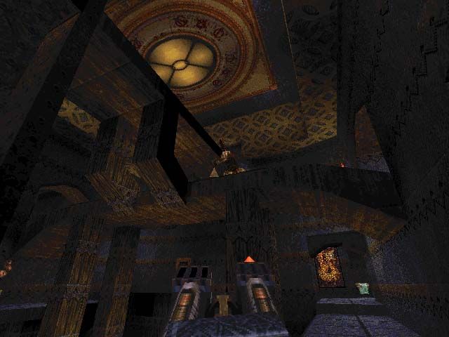 Quake Screenshot (P&A Shareware website, 1998): Official screenshot from id Software
