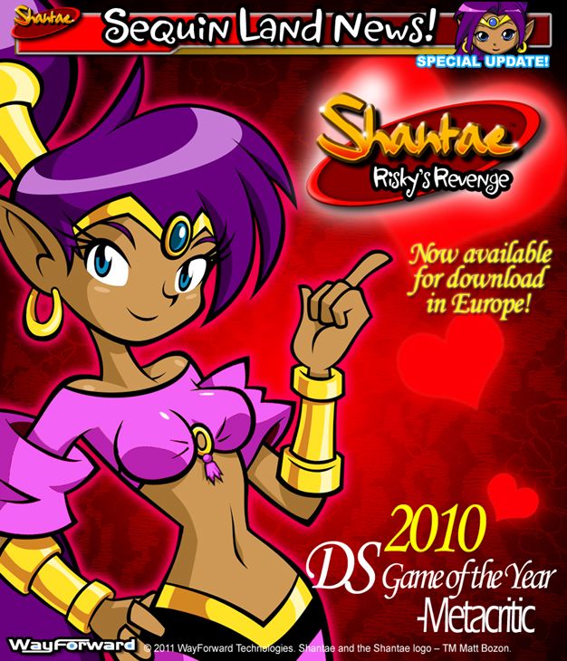 Shantae: Risky's Revenge Other (RiskysRevenge.Shantae.com): Happy... Valentine's Day Mailer? Sequin Land News