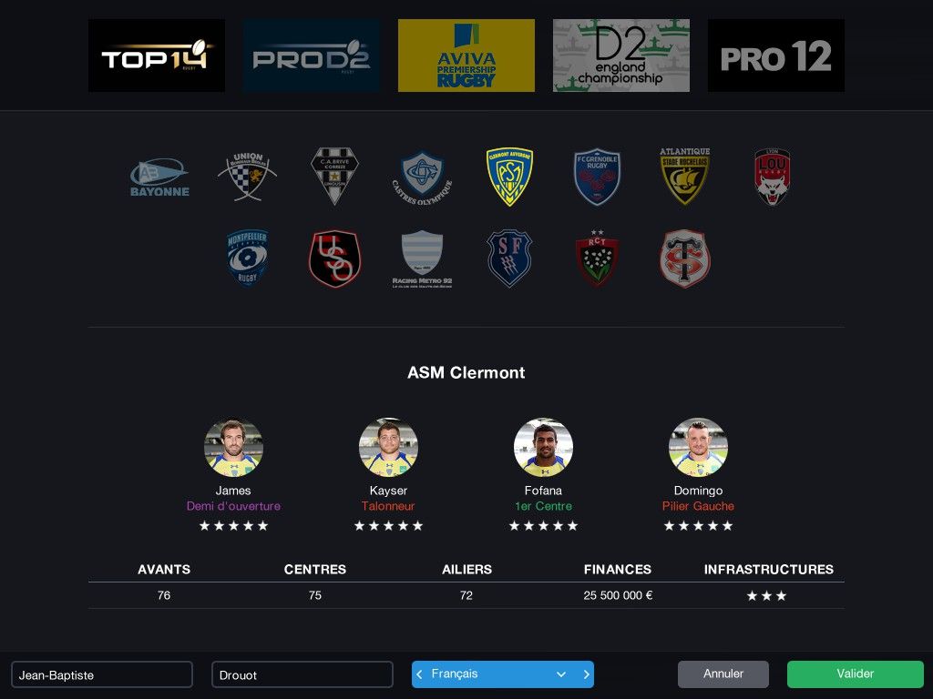 PRM 2015: Pro Rugby Manager Screenshot (Steam)