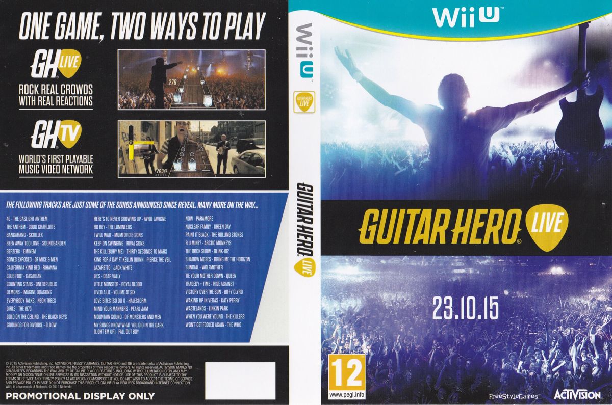 Guitar Hero Live Other (Display case inlays (UK version)): Wii U