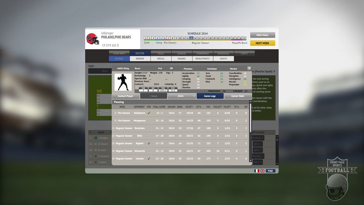 Front Page Sports Football Screenshot (Steam)