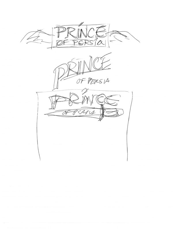 Prince of Persia Logo (Jordan Mechner papers (The Strong National Museum of Play)): logo sketch
