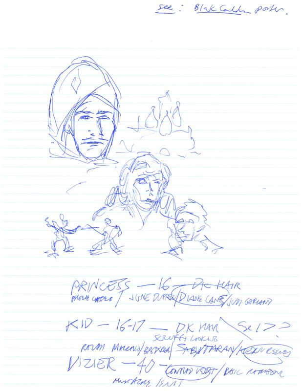 Prince of Persia Concept Art (Jordan Mechner papers (The Strong National Museum of Play)): characters sketch