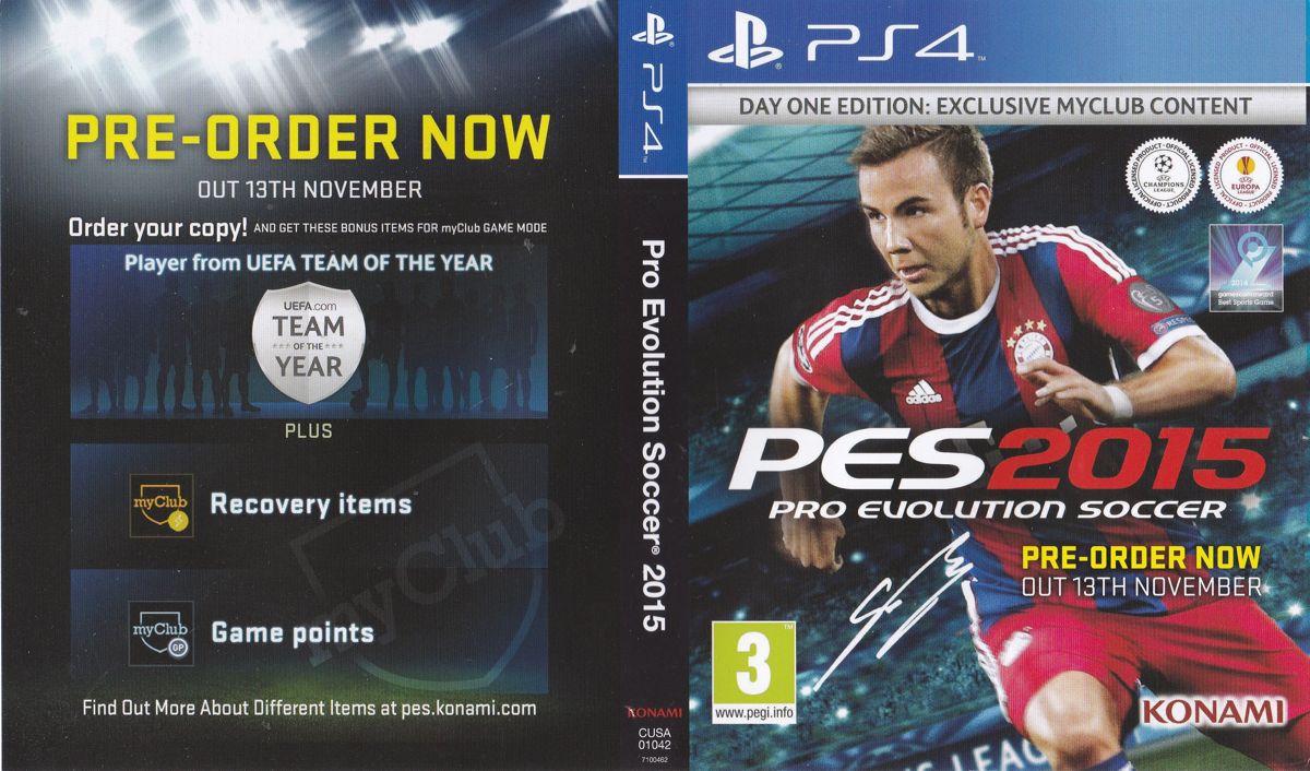 PES 2015: Pro Evolution Soccer Other (Display case inlay (UK version)): Day One Edition