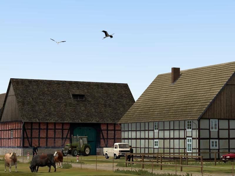 Railroad X: Modelset 1 - Railstation, Houses, Barn Screenshot (Steam)