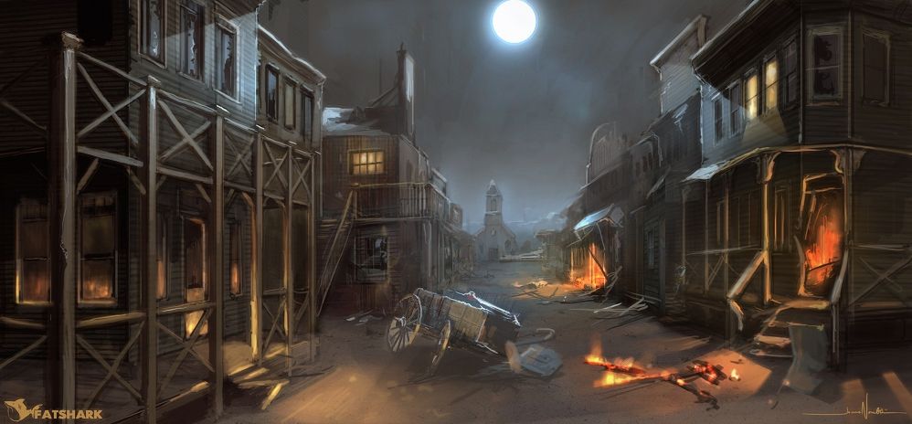 Lead and Gold: Gangs of the Wild West Concept Art (Lead and Gold: Gangs of the Wild West Fansite Kit): Town