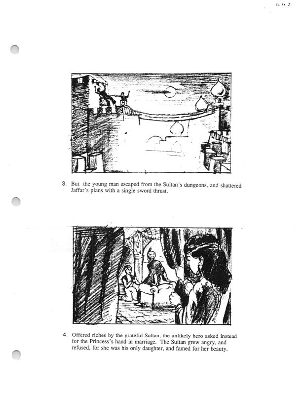 Prince of Persia 2: The Shadow & The Flame Concept Art (Jordan Mechner papers (The Strong, National Museum of Play)): Storyboard 03