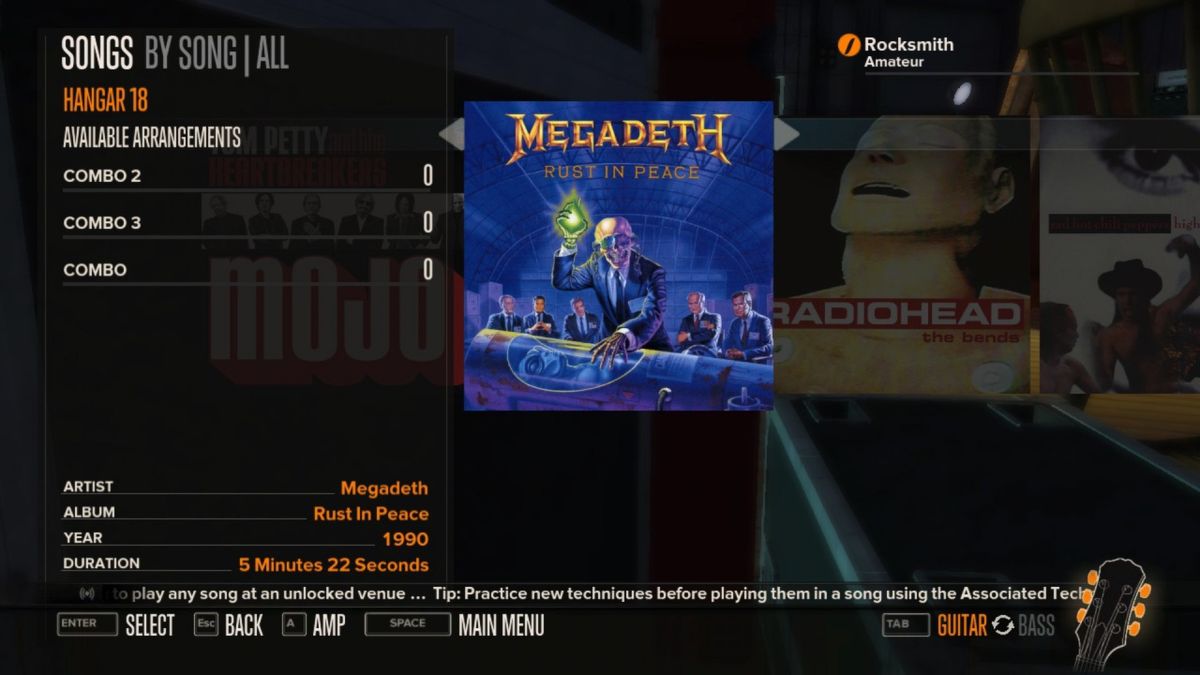 Rocksmith: Megadeth 3-Song Pack Screenshot (Steam)
