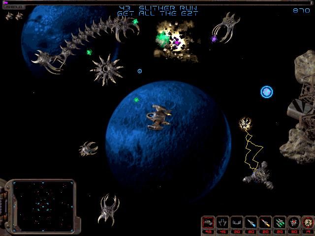 Swarm Screenshot (Reflexive Entertainment website, 2000): The first sight of a Death Worm can be frightening.