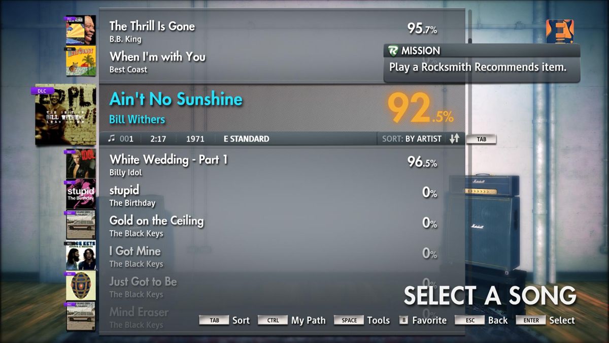 Rocksmith: All-new 2014 Edition - Bill Withers: Ain't No Sunshine Screenshot (Steam)