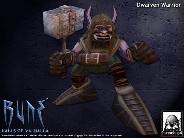 Rune: Halls of Valhalla Render (Official Website - Character Art): Dwarven Warrior