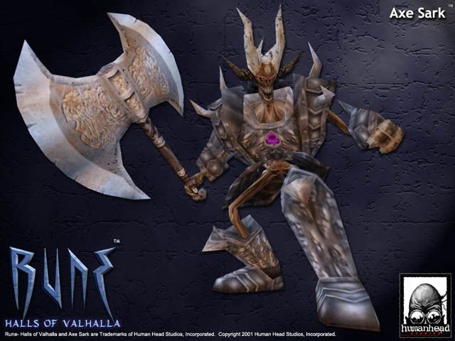 Rune: Halls of Valhalla Render (Official Website - Character Art): Axe Sark