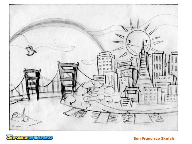 Spacebound Concept Art (Spacebound - Official Site): San Francisco Sketch