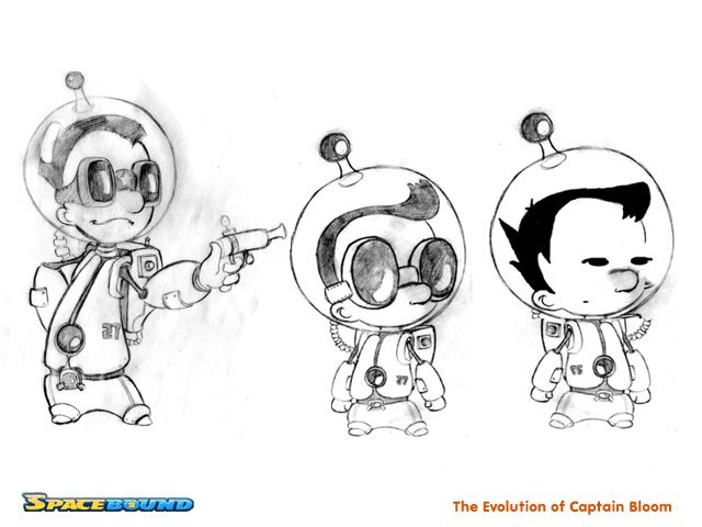 Spacebound Concept Art (Spacebound - Official Site): The Evolution of Captain Bloom