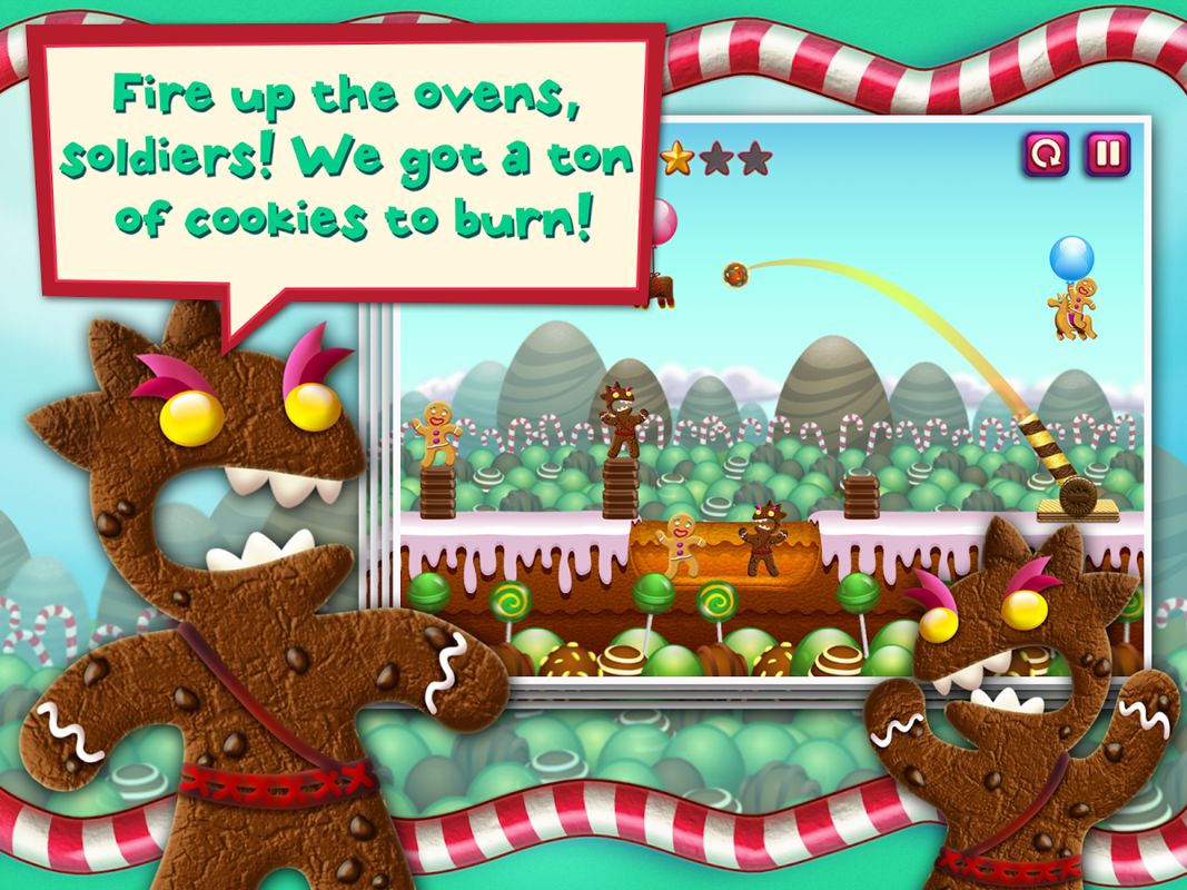 Gingerbread Wars: Wreck the Chocolate Cookies Factory, Man! Screenshot (Google Play)