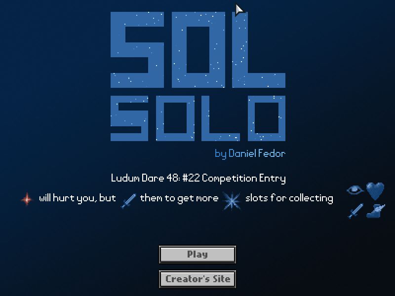 Sol Solo Screenshot (Screenshots): Title screen