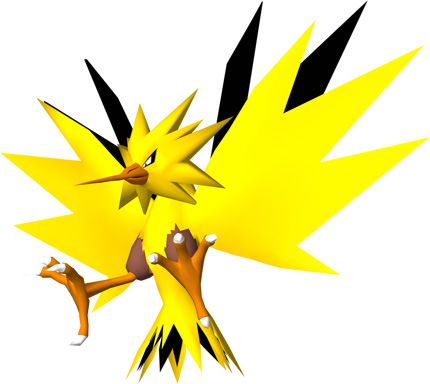 Pokémon Snap Render (Pokémon.com - Official Game Page): The brilliant Zapdos is easy to see but may be too quick to photograph!