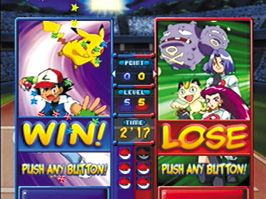 Pokémon Puzzle League Screenshot (Pokémon.com - Official Game Page): You won this time, but who knows what will happen in the next round!