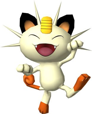 Pokémon Snap Render (Pokémon.com - Official Game Page): Try to get a photo of an excited Meowth!