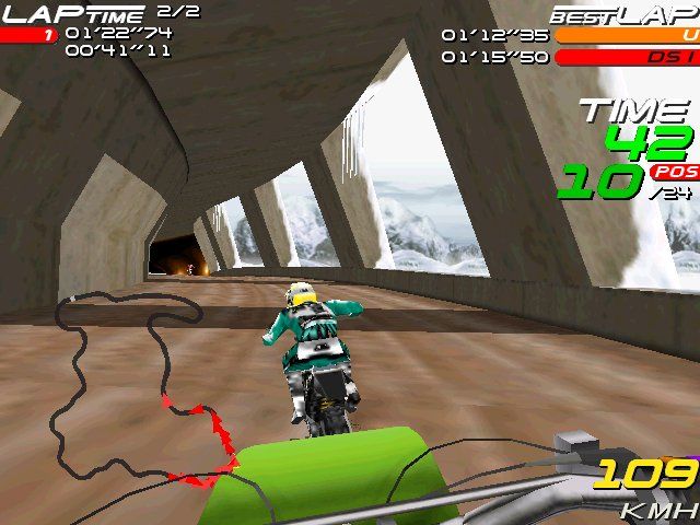 Moto Racer Screenshot (Press Kit - PC Collector (July 1997)): Snow Ride