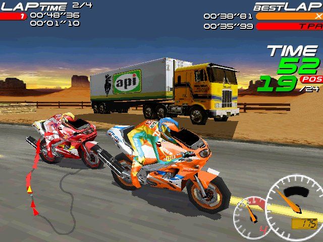 Moto Racer Screenshot (Press Kit - PC Collector (July 1997)): West Way 2