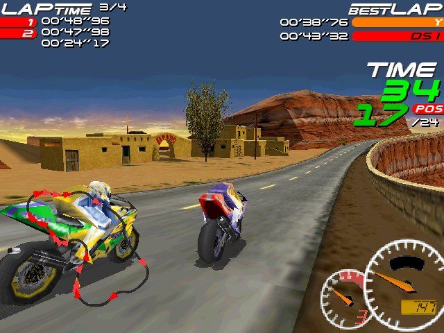 Moto Racer Screenshot (Press Kit - PC Collector (July 1997)):<br> West Way 5