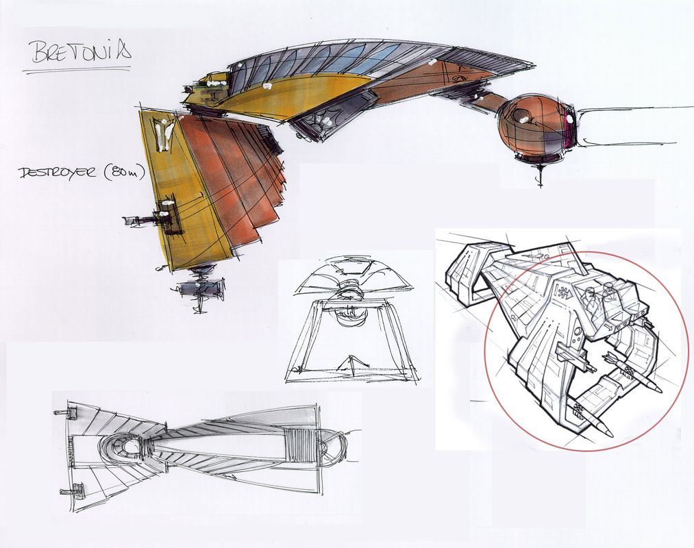 Freelancer Concept Art (Official Fansite Kit): Ship Art - Destroyer