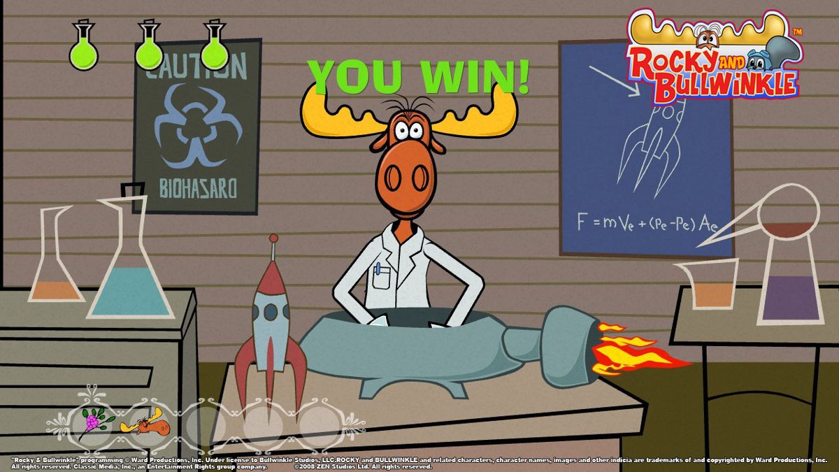 Rocky and Bullwinkle Screenshot (from the official website)