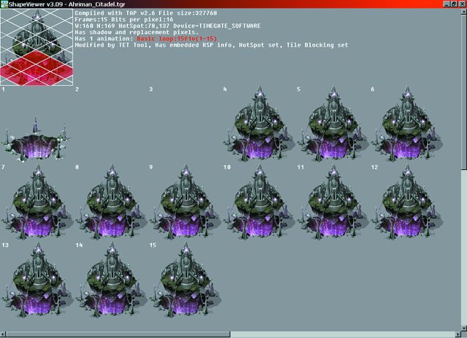 Kohan: Immortal Sovereigns Other (Game Developer Magazine - Various Artwork): In-Game sprite animation of the same building.