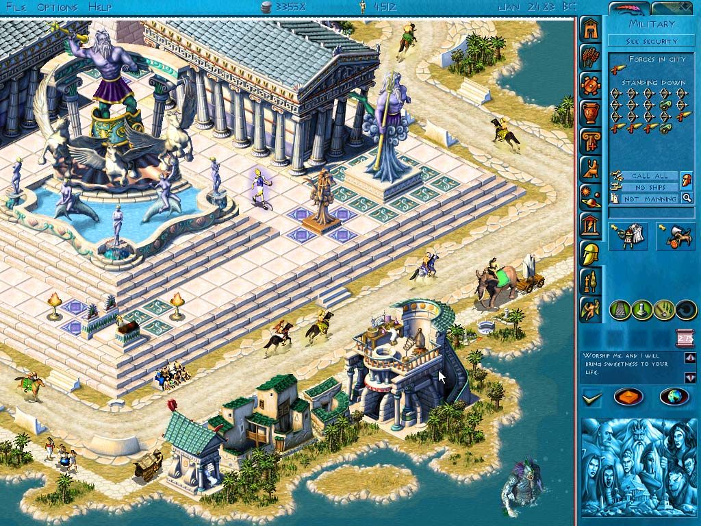 Poseidon: Zeus Official Expansion Screenshot (Zeus: Master of Olympus website, 2001)