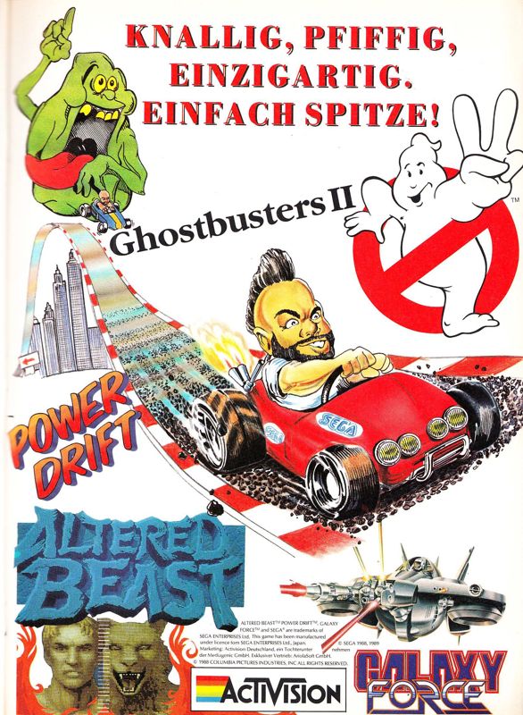 Altered Beast Magazine Advertisement (Magazine Advertisements):<br> ASM (Germany), Issue 11/1989
