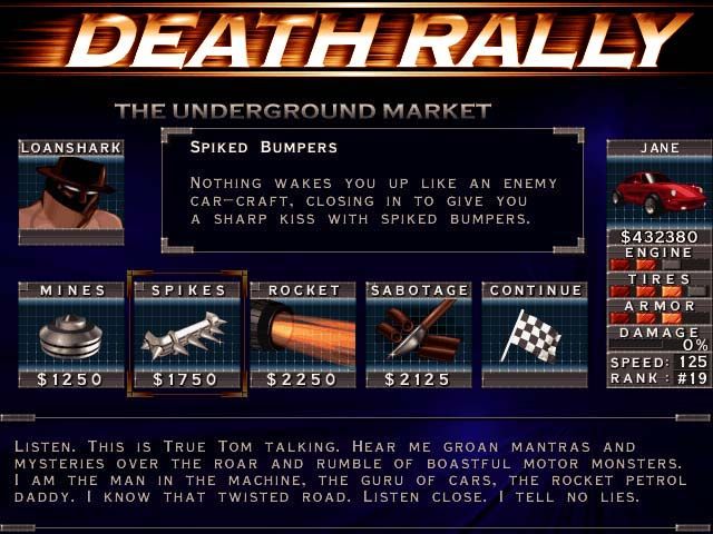 Death Rally Screenshot (Remedy Entertainment website, 1997)